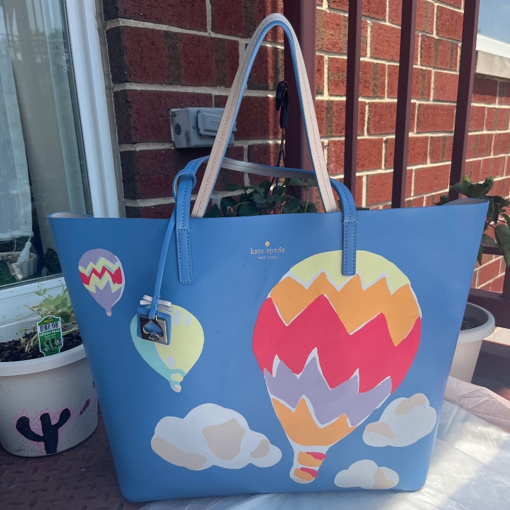 Kate Spade Hot Air Balloon Flights of Fancy GET CARRIED AWAY LEN Purse